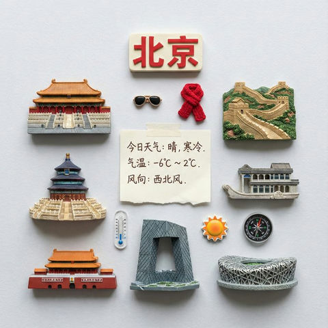 城市冰箱贴 的效果示例图