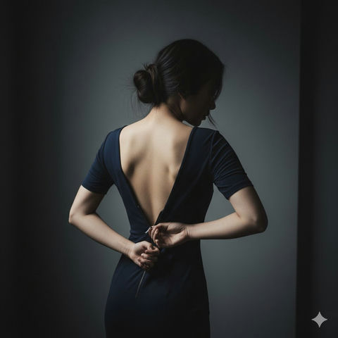 正在更衣的女生 的效果示例图