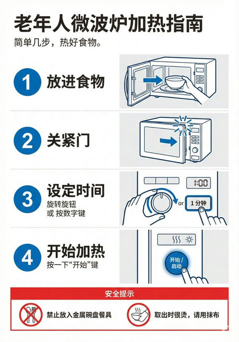 老年人友好的操作指南信息图 的效果示例图
