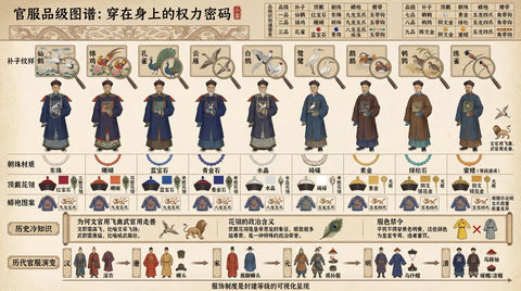 中国古代官服品级图谱 的效果示例图