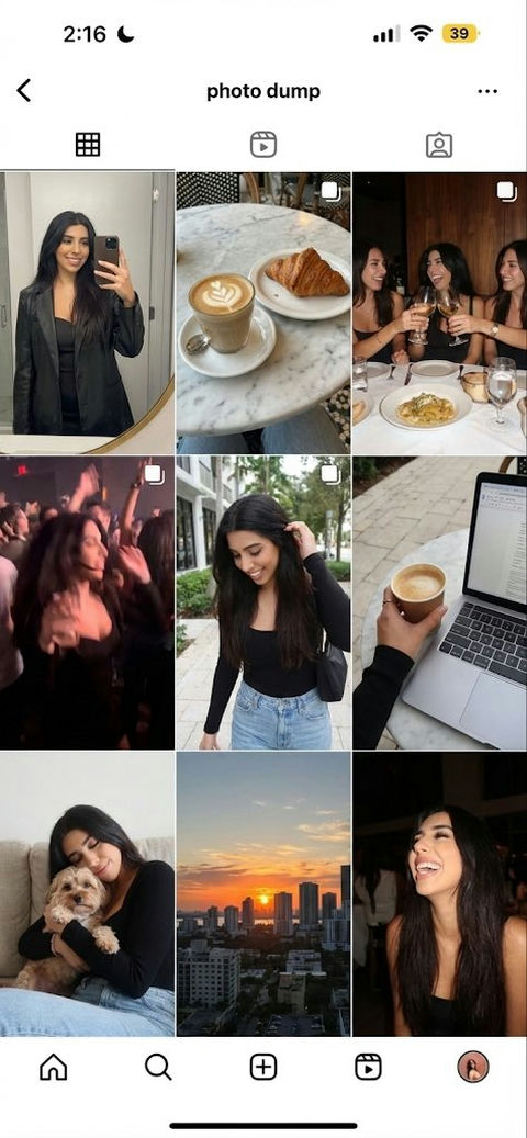 一个全新的Instagram账号 的效果示例图