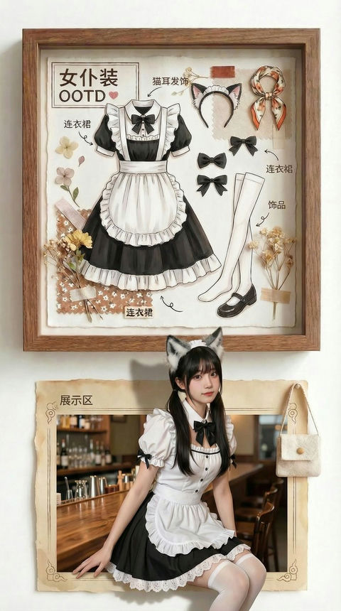 标本盒与现实的穿搭美学双重奏 的效果示例图