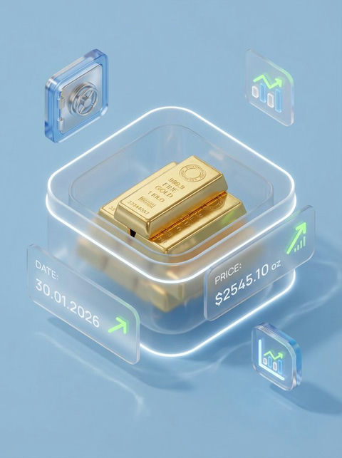 透明玻璃里的金条 的效果示例图