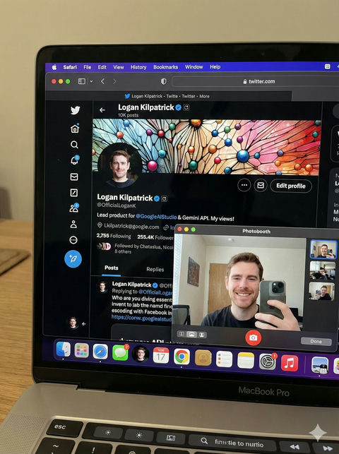 MacBook Pro打开了X应用的照片 的效果示例图