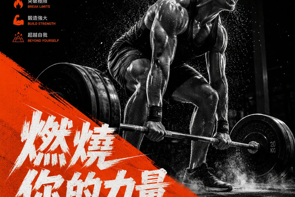 健身品牌宣传海报 的效果示例图