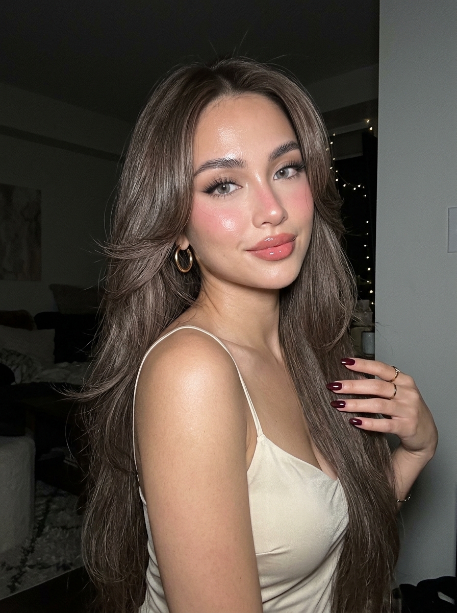 一个令人惊叹的年轻女子的超现实特写美女肖像，ca 的效果示例图