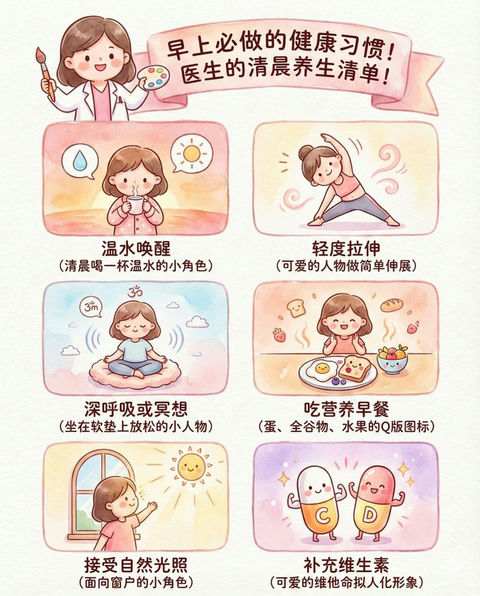 手绘美颜科普图 的效果示例图