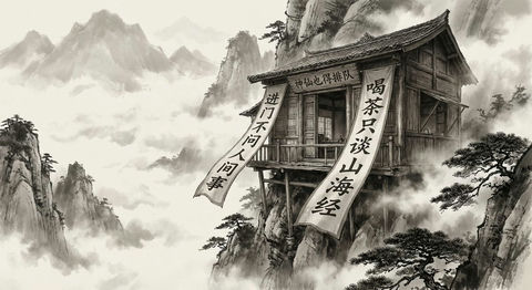 水墨画风格与写实摄影的结合 的效果示例图