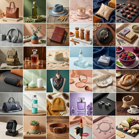 6X6风格和质量各异的产品图 的效果示例图