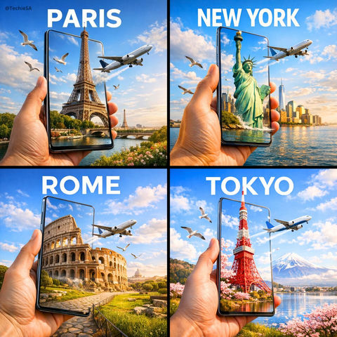 一则超写实的旅行广告 的效果示例图