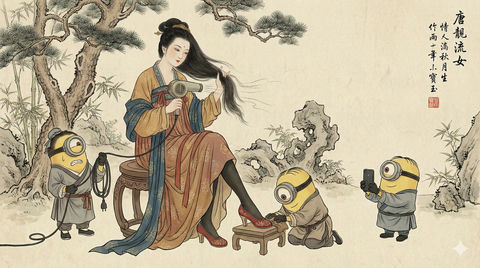 中国传统水墨彩画 的效果示例图