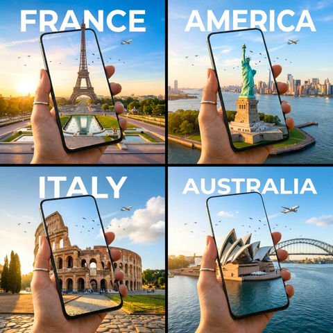 超写实的旅行广告 的效果示例图