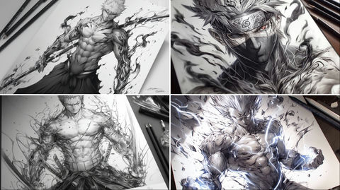 铅笔素描画 的效果示例图