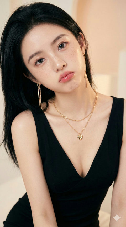 撒娇少女特写 的效果示例图