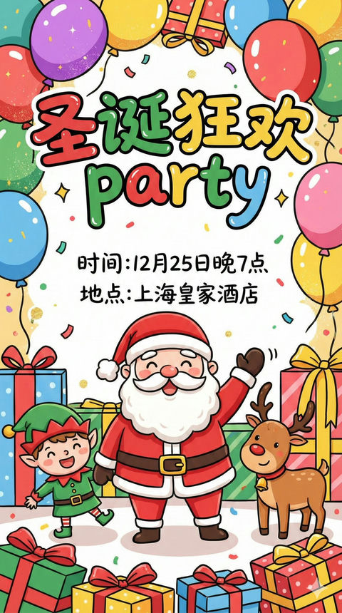 圣诞特辑-圣诞活动邀请卡 的效果示例图