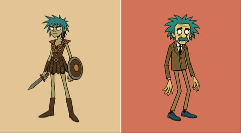 Gorillaz风格角色 的效果示例图