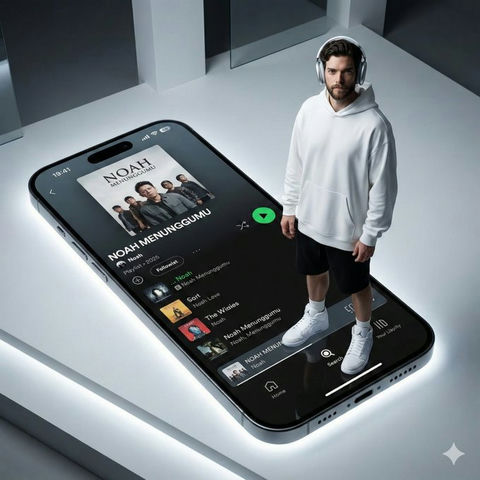 巨屏iPhone上的时尚大片 的效果示例图
