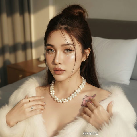 肤色白皙的美丽女性沐浴在晨光中 的效果示例图