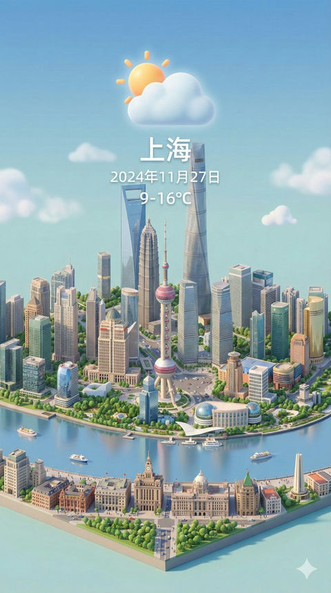 城市动态天气卡片 的效果示例图