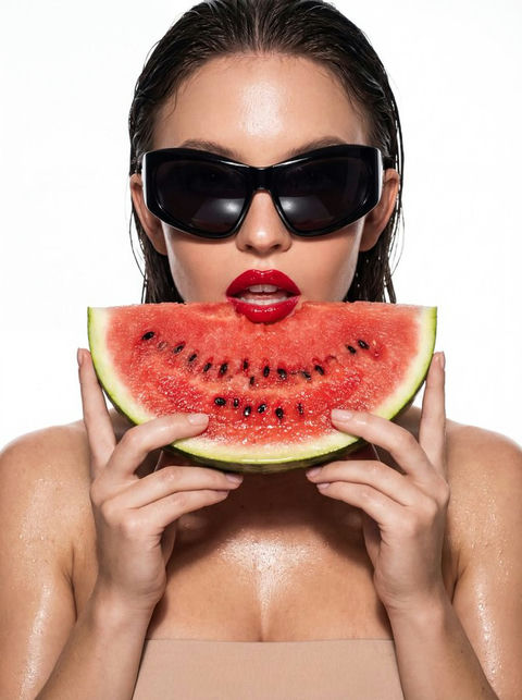 白棚高光照西瓜御姐 的效果示例图