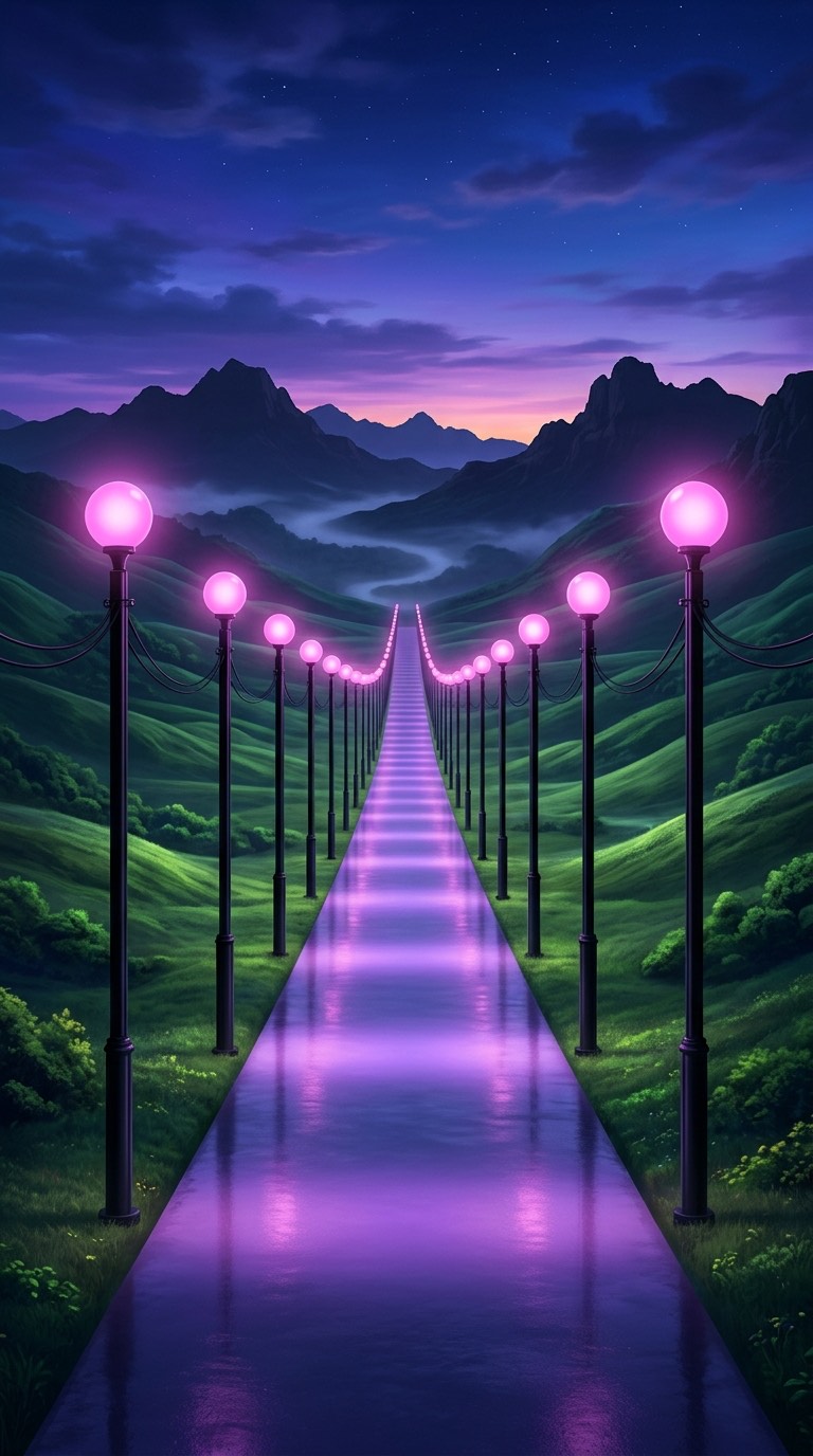黄昏时分的超现实景观 的效果示例图