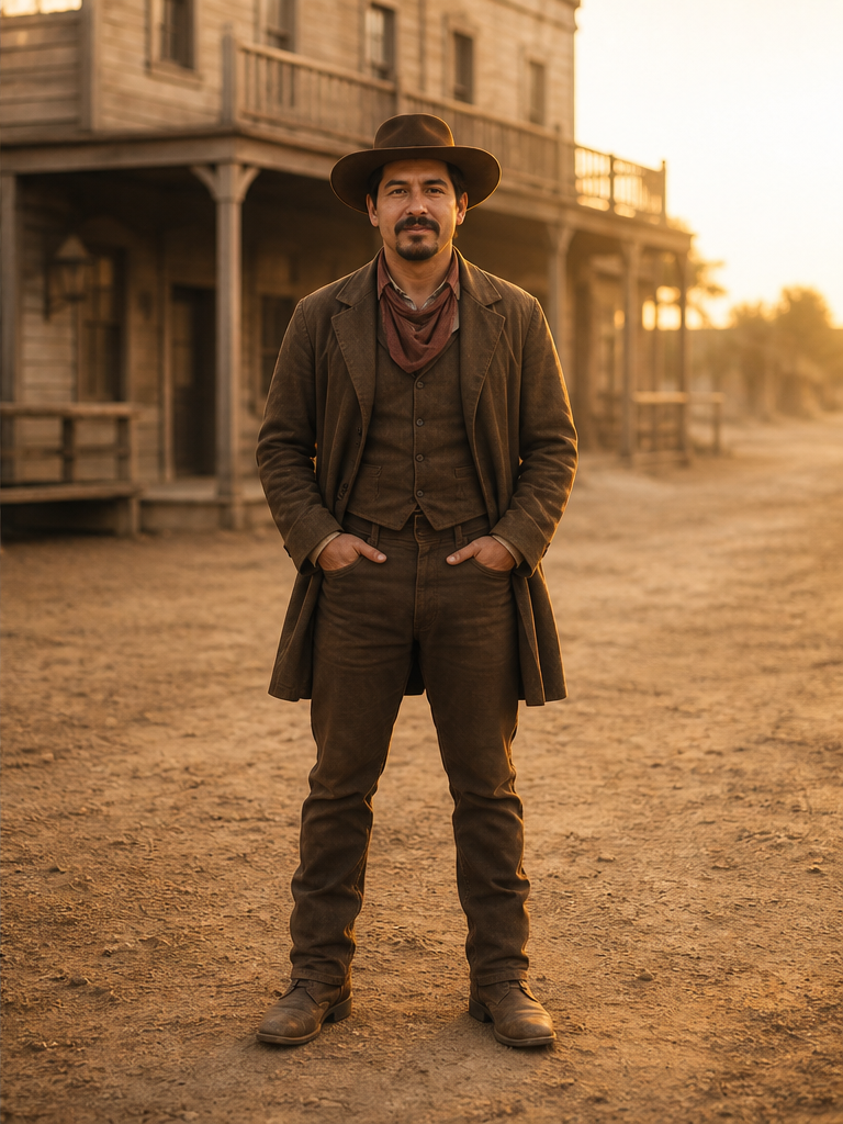 日常人像变成西部牛仔 的效果示例图