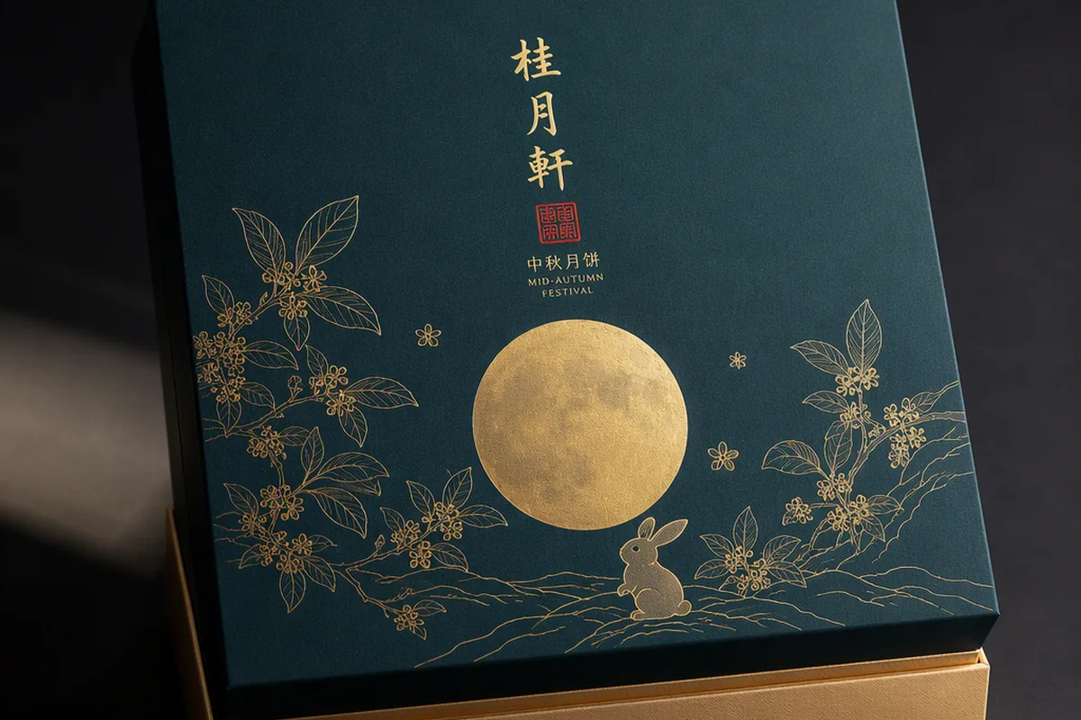 中秋月饼礼盒设计 的效果示例图