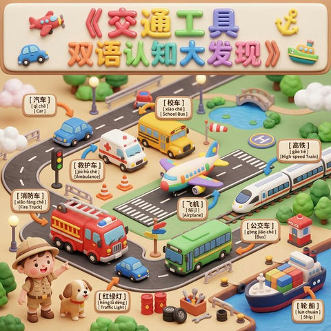 双语认知大发现-交通工具 的效果示例图