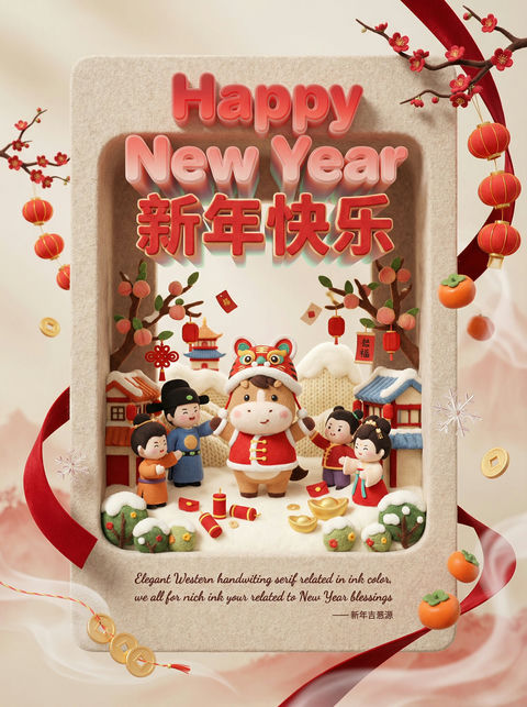 2026新年海报 的效果示例图