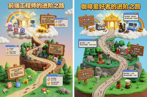 一张3D游戏关卡地图海报 的效果示例图