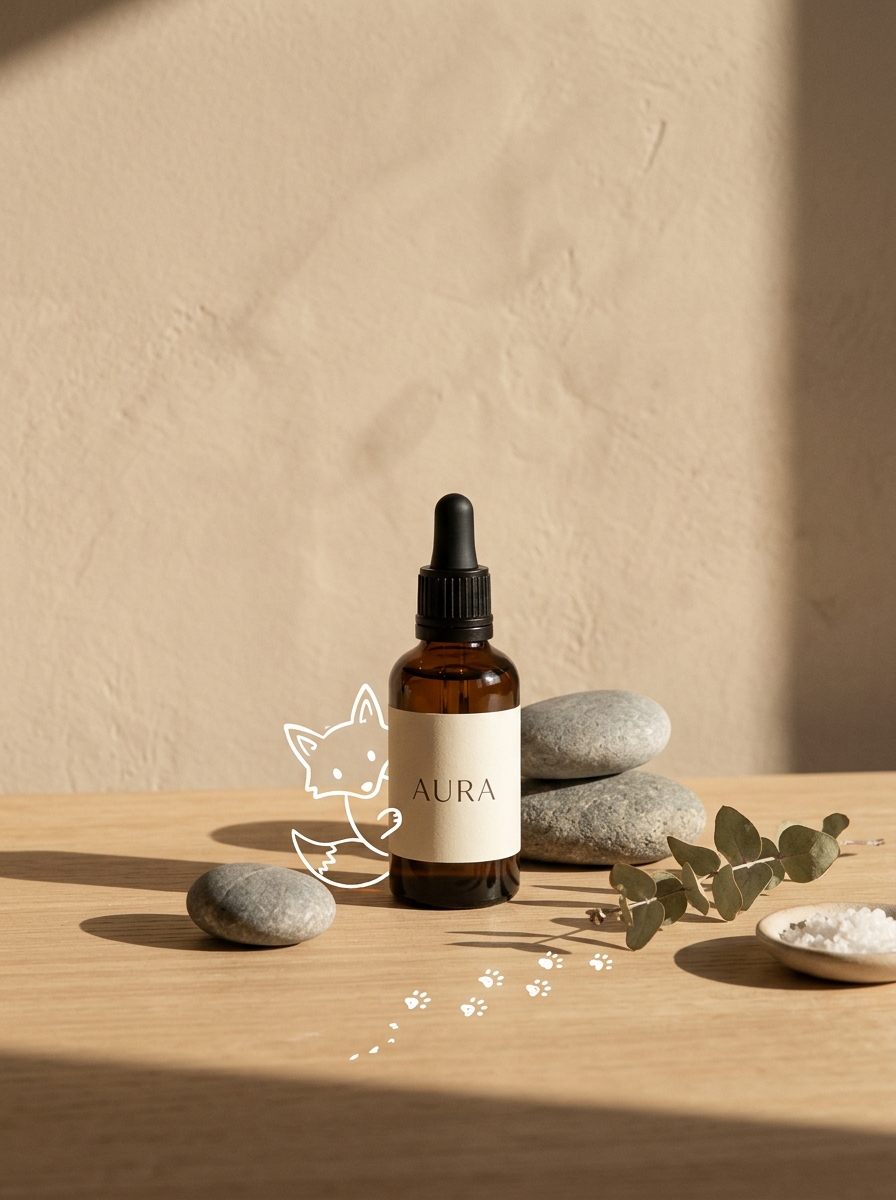 【产品摆设】，极简的产品照片，干净温馨的工作室场景，te 的效果示例图
