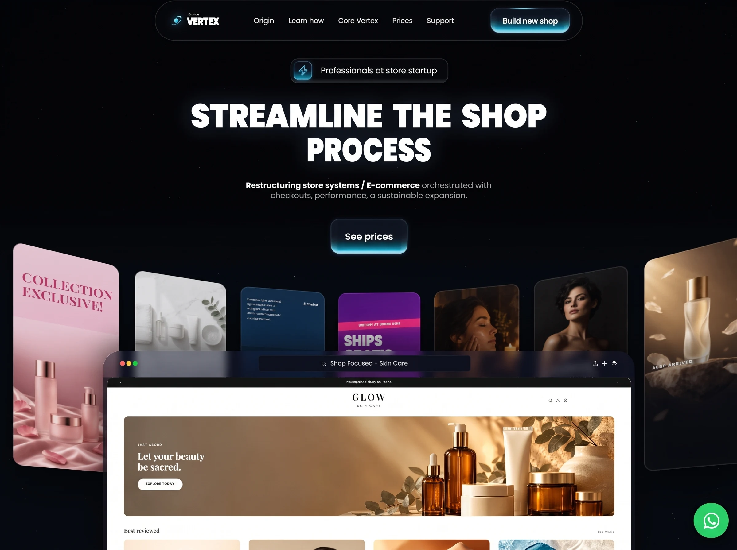 Vertex 数字商务首屏 的效果示例图