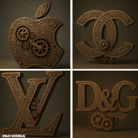 3D蒸汽朋克Logo 的效果示例图