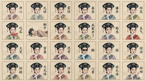 仿真绣苏绣表情包 的效果示例图